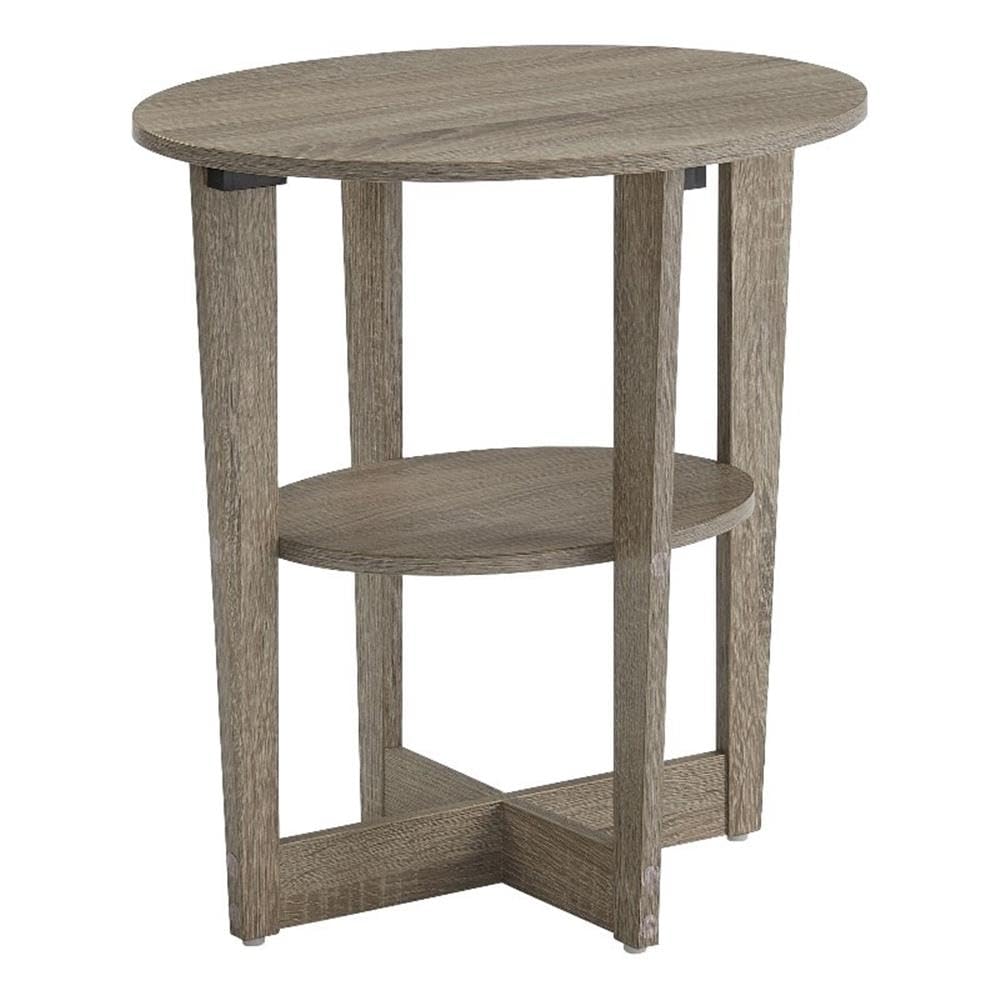 Progressive Furniture Cessna Oval Bedside Table, Taupe